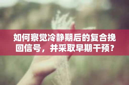 如何察觉冷静期后的复合挽回信号，并采取早期干预？
