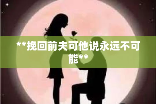**挽回前夫可他说永远不可能**