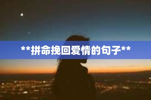 **拼命挽回爱情的句子**