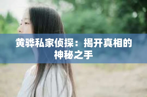 黄骅私家侦探：揭开真相的神秘之手