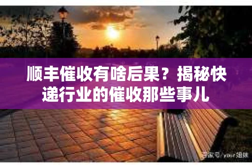 顺丰催收有啥后果？揭秘快递行业的催收那些事儿