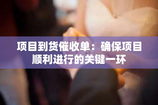 项目到货催收单：确保项目顺利进行的关键一环