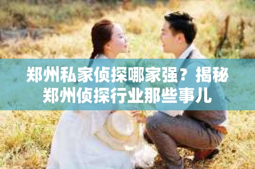 郑州私家侦探哪家强？揭秘郑州侦探行业那些事儿