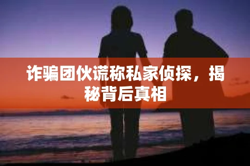 诈骗团伙谎称私家侦探，揭秘背后真相