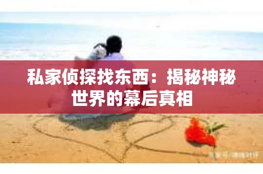 私家侦探找东西：揭秘神秘世界的幕后真相