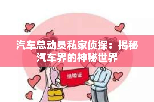 汽车总动员私家侦探：揭秘汽车界的神秘世界