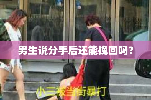 男生说分手后还能挽回吗？