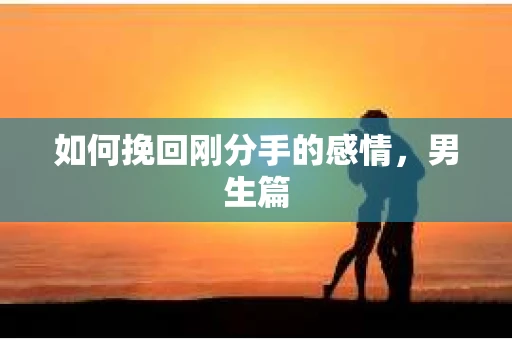 如何挽回刚分手的感情，男生篇
