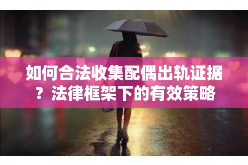 如何合法收集配偶出轨证据？法律框架下的有效策略