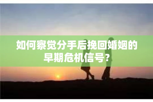 如何察觉分手后挽回婚姻的早期危机信号？
