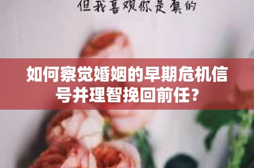 如何察觉婚姻的早期危机信号并理智挽回前任？