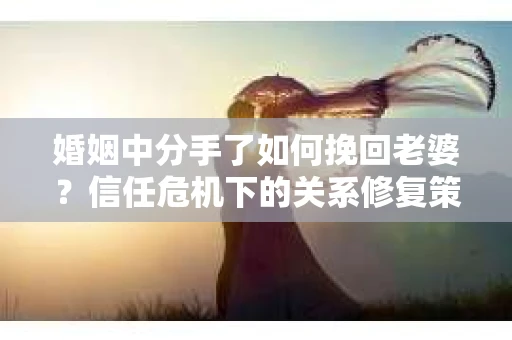 婚姻中分手了如何挽回老婆？信任危机下的关系修复策略